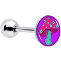 Funky Floral Mushroom Barbell Tongue Ring by Onyx O