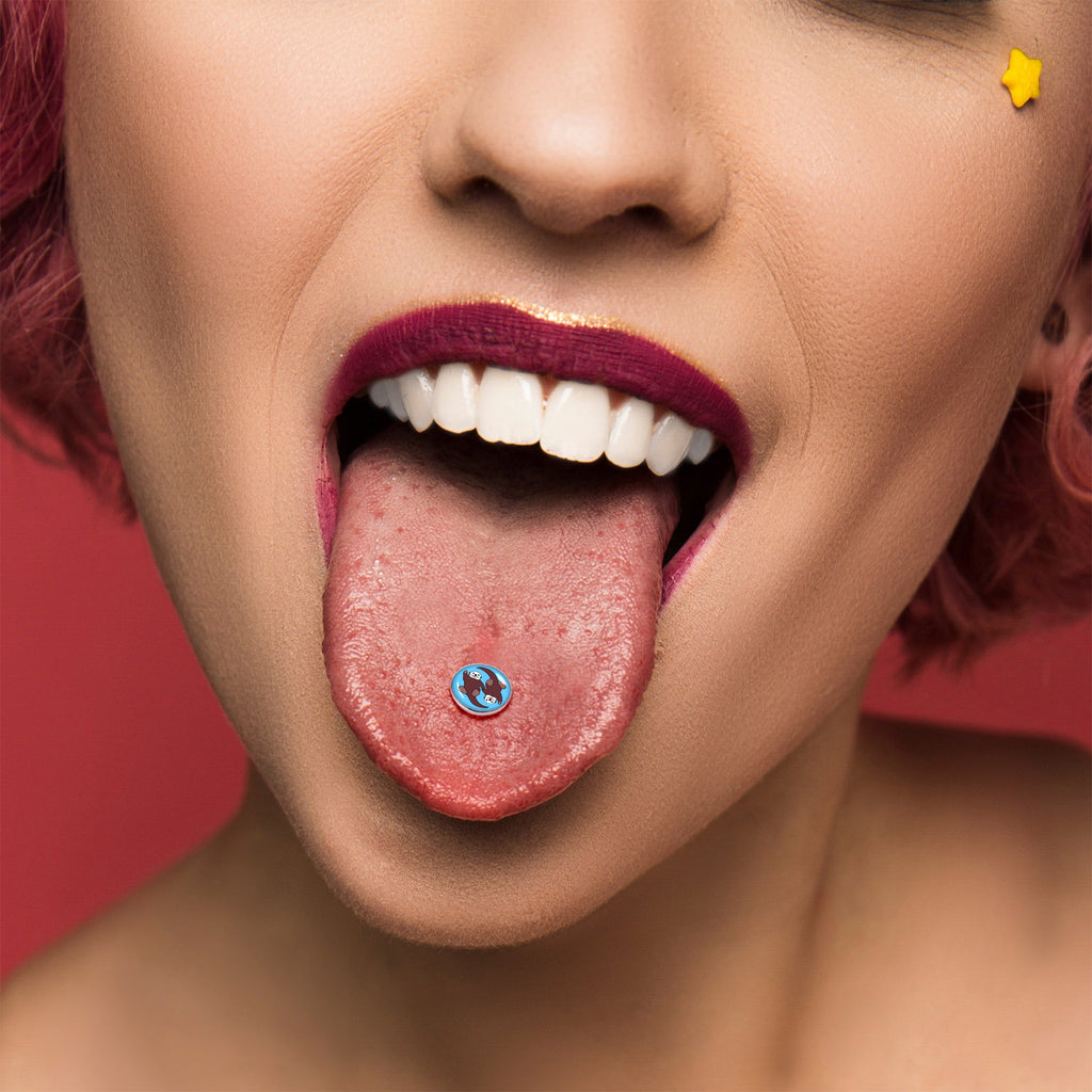 Oh My Otters Animal Barbell Tongue Ring by Onyx O