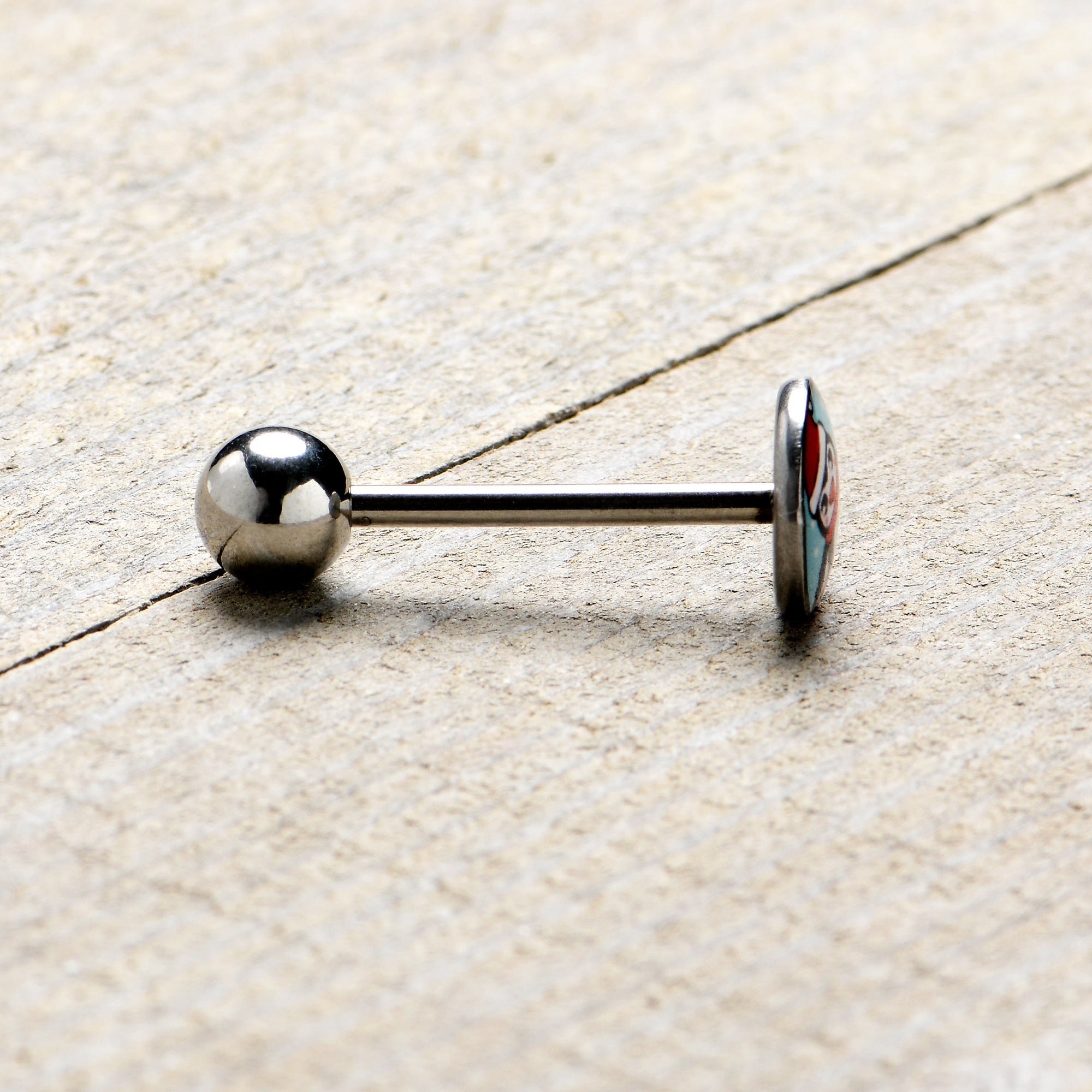 Snowfall Holiday Penguin Barbell Tongue Ring by Onyx O