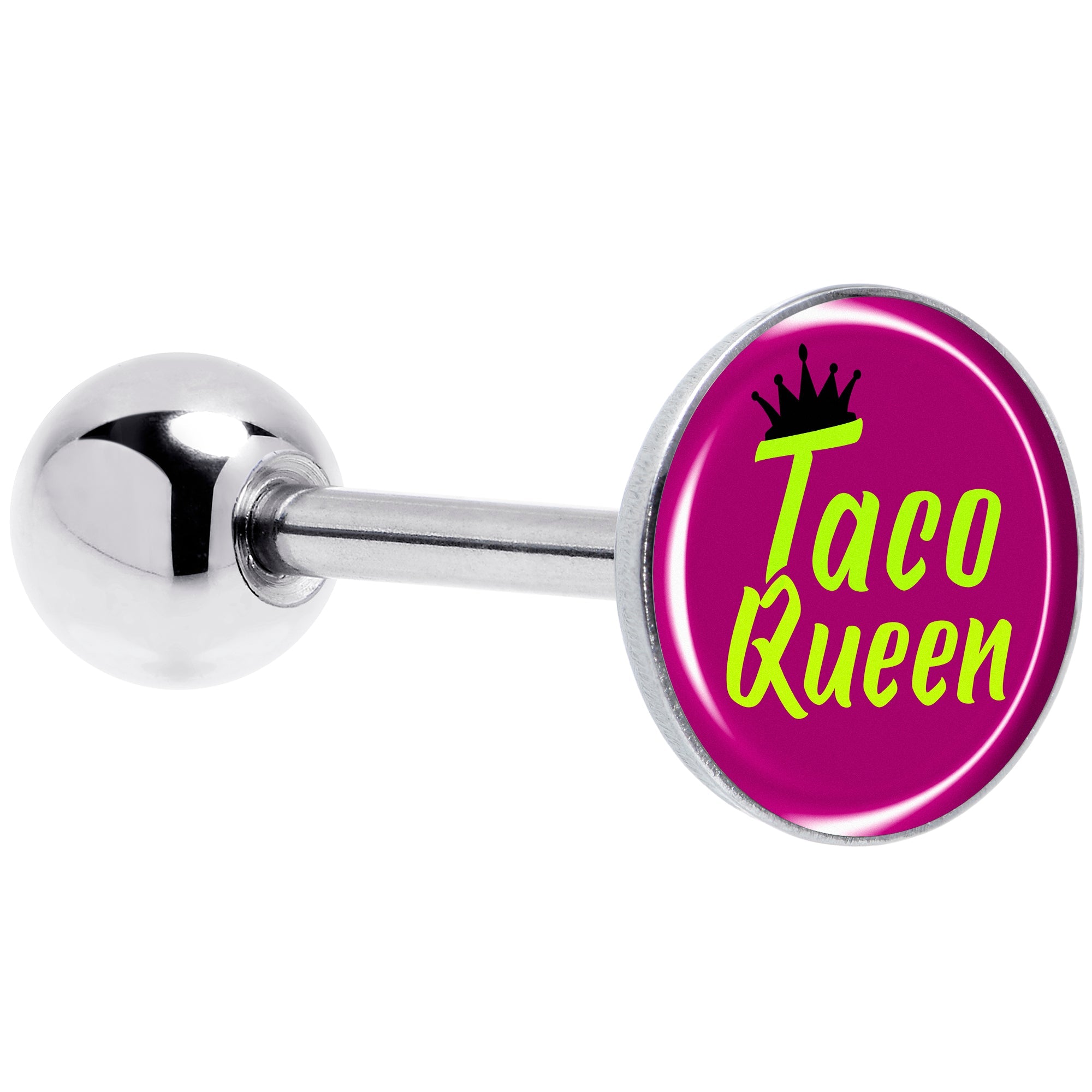 Taco Queen Barbell Tongue Ring by Onyx O