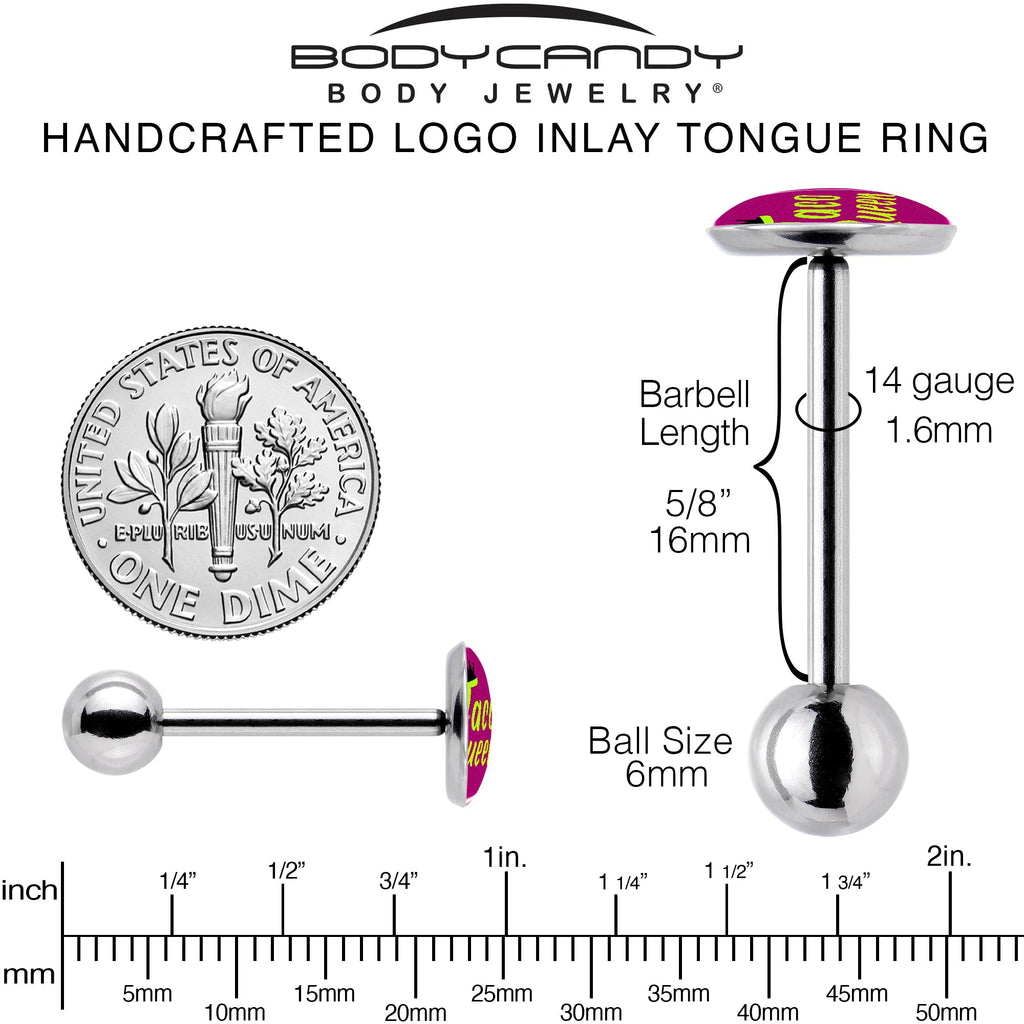 Taco Queen Barbell Tongue Ring by Onyx O
