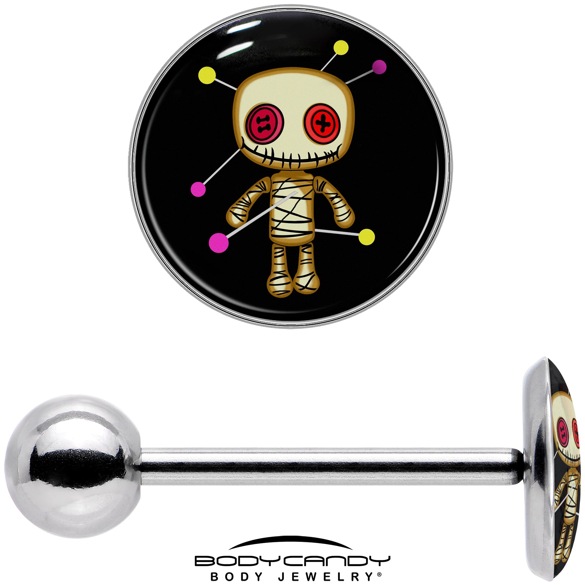 Voodoo Doll Barbell Tongue Ring by Onyx O