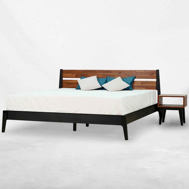 [Buy 1 Get 1] Callisto Solid Wood Bed Frame and Nightstand