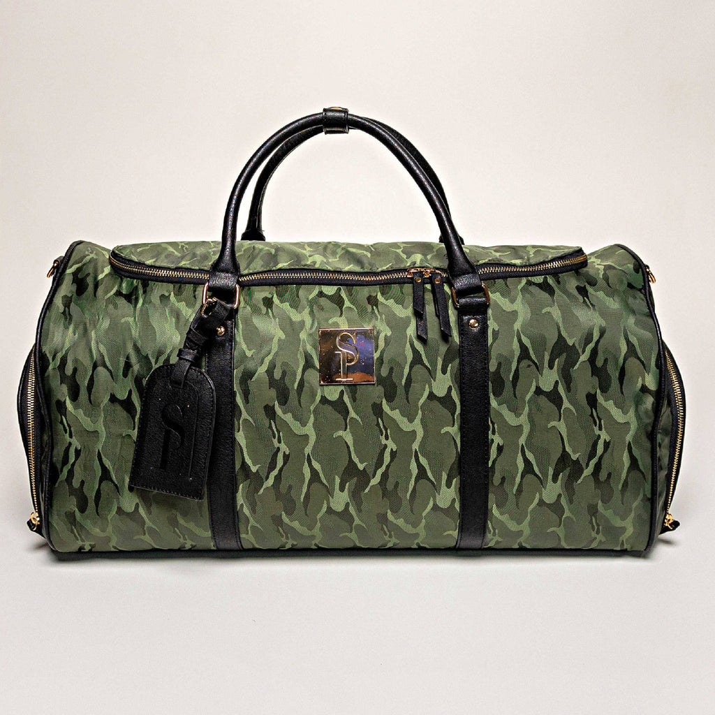 Green Camo Weekender Duffle Bag (FLASH SALE)