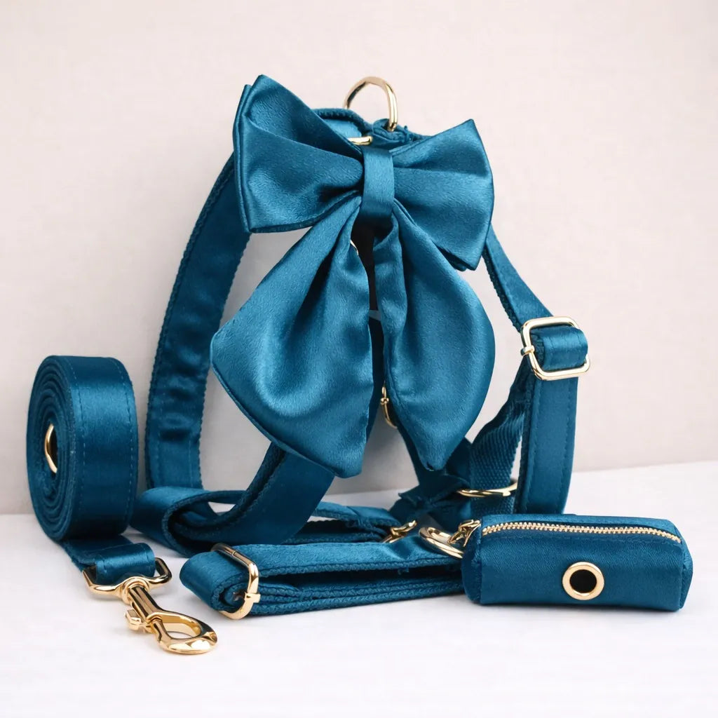 Blue Green Satin Set