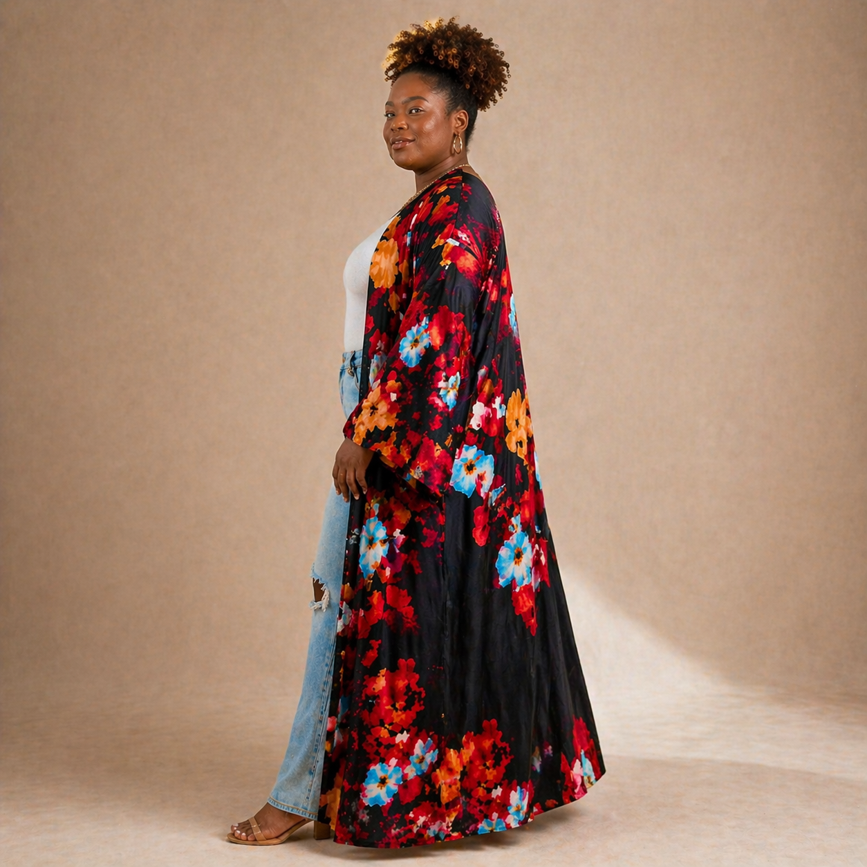 Fire & Ice Floral Kimono