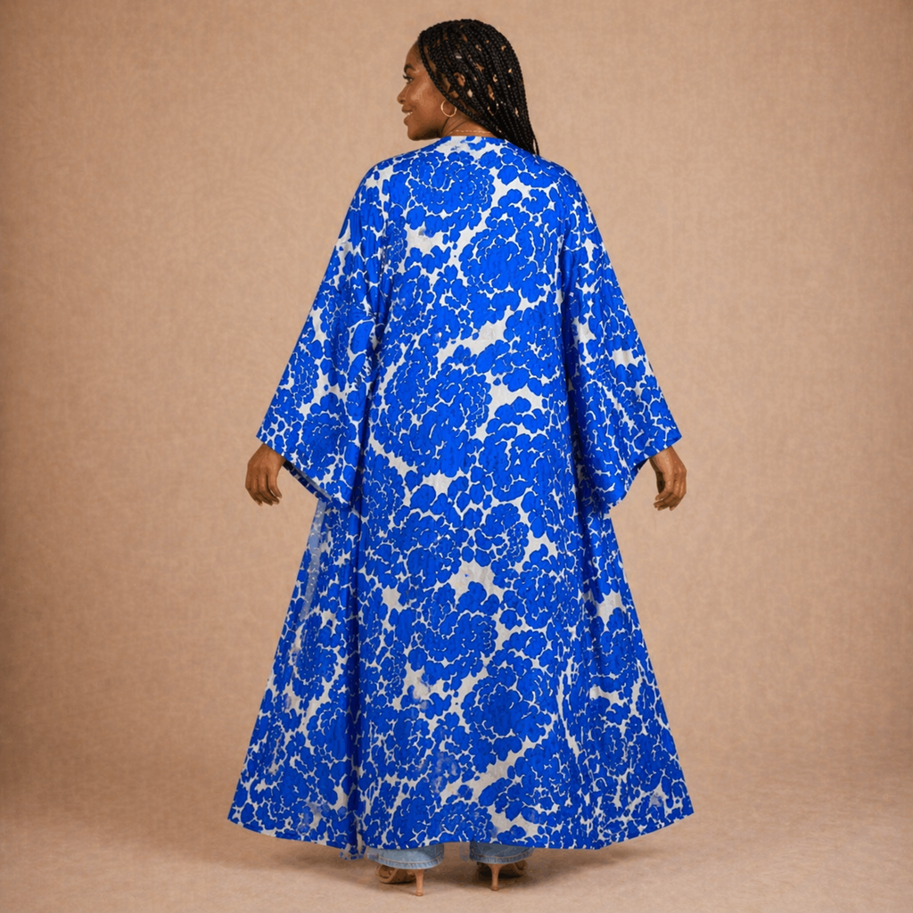 Sapphire Bloom Kimono