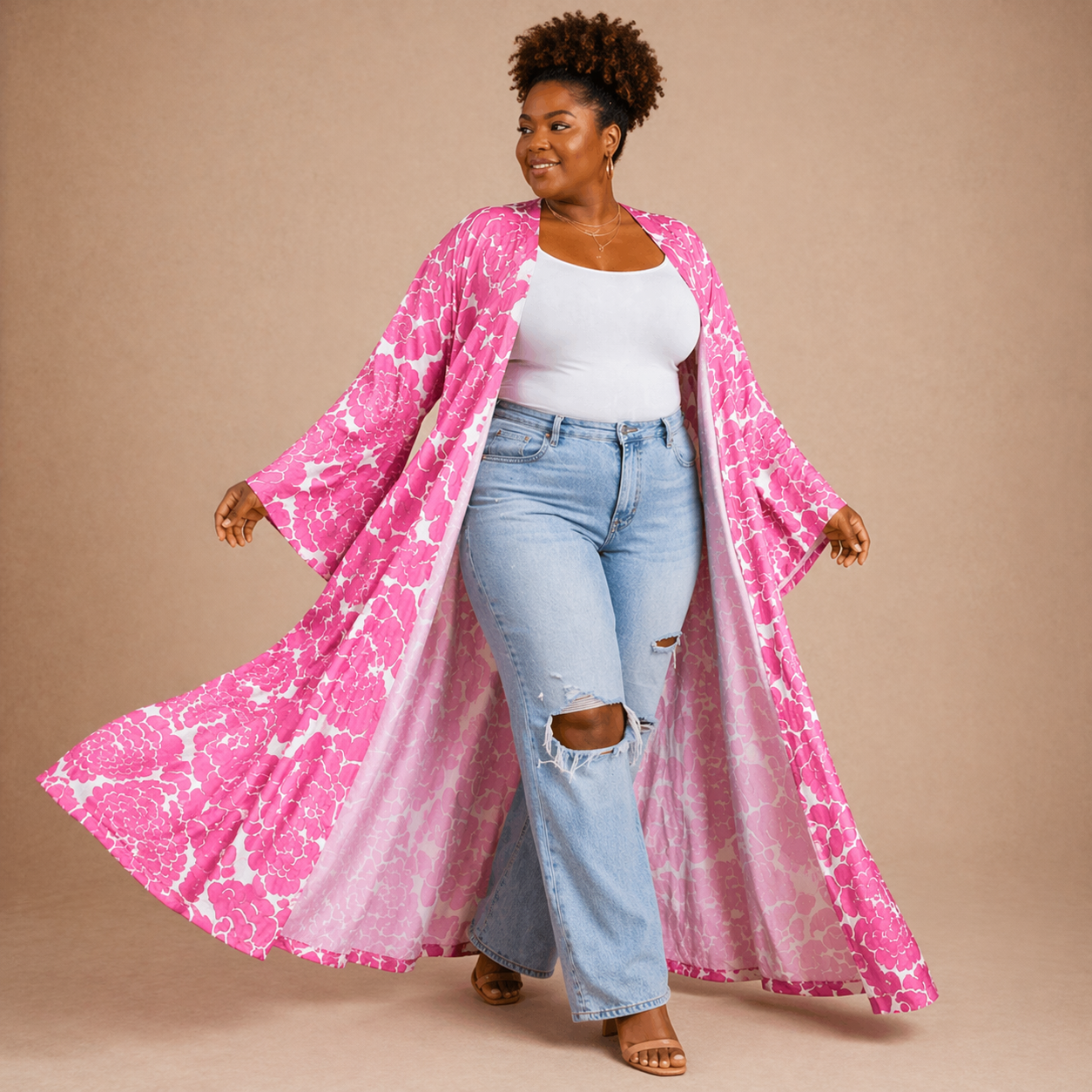 Blushing Bloom Kimono