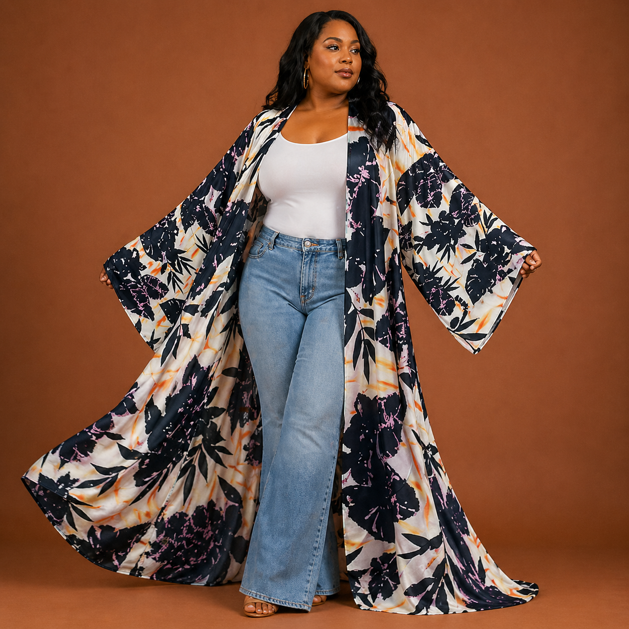 Nightfall Petals Kimono