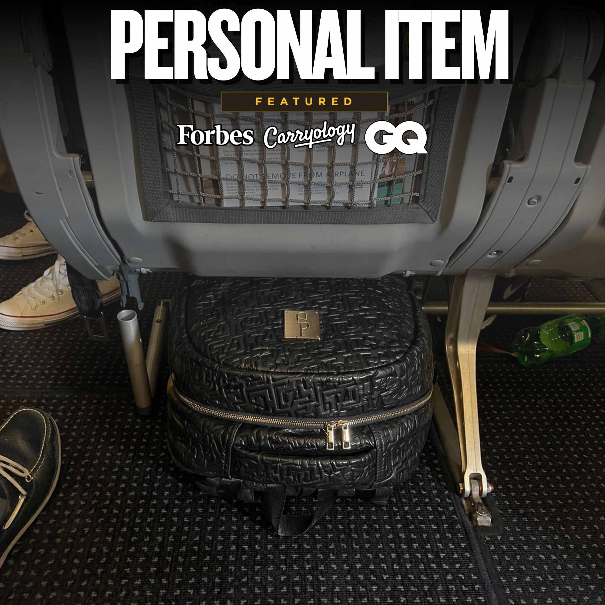 Black Monogram Leather Commuter Bag