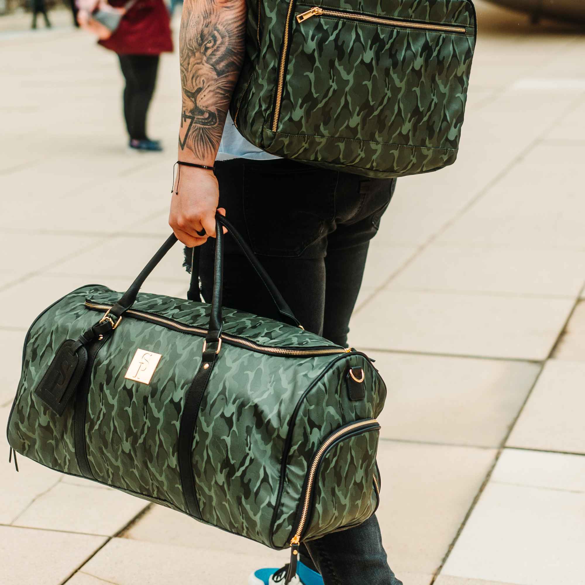 Green Camo Weekender Duffle Bag (FLASH SALE)