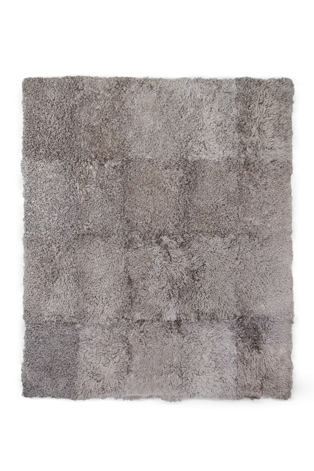 CURLY GOATSKIN RUG – Silver Grey