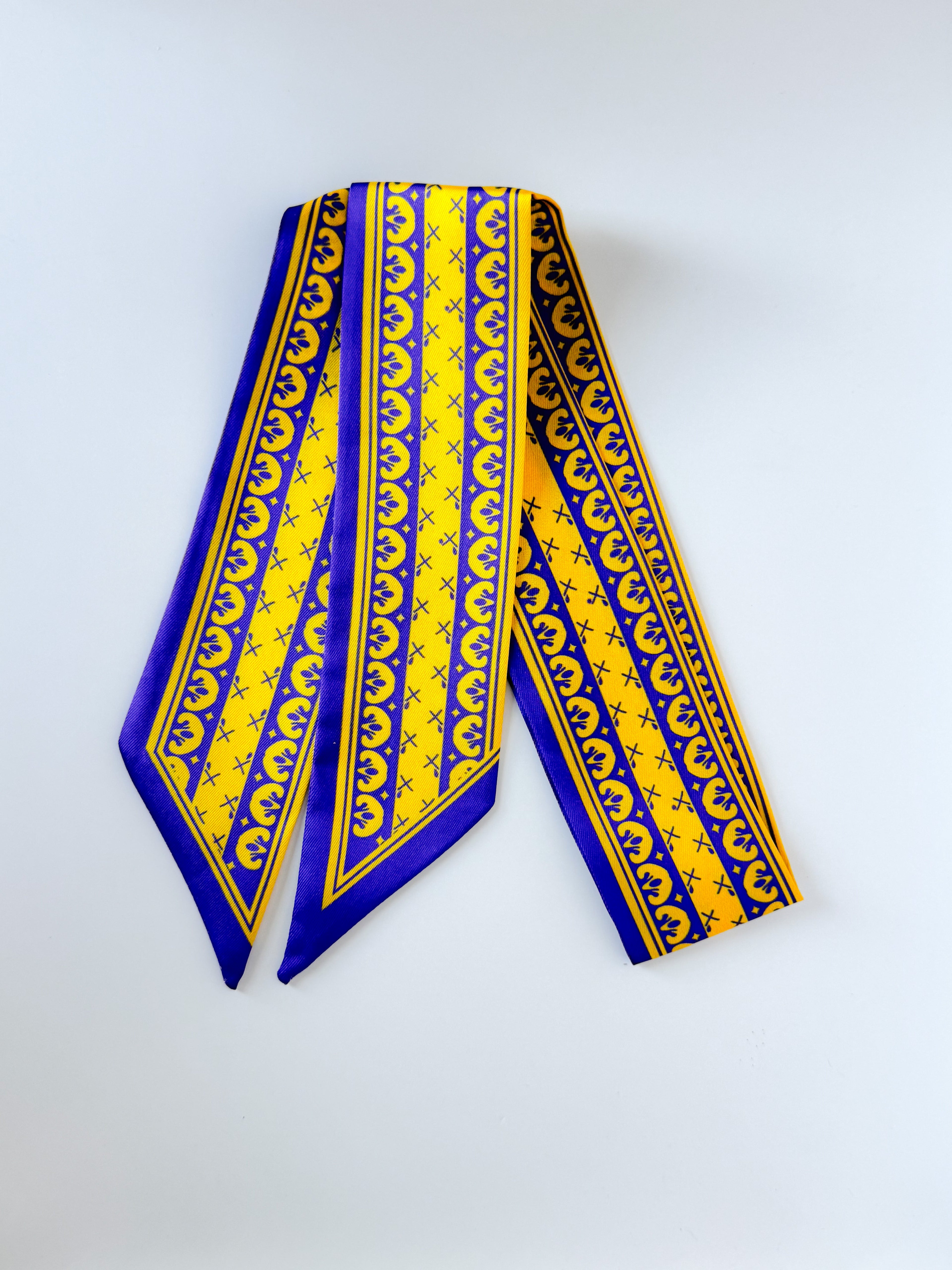 Purple and Gold Ribbon Twilly