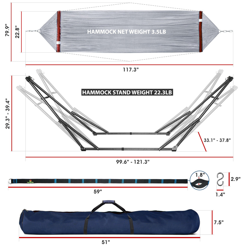 Tranquillo Comfort Set Original Hammock Stand for Ultimate Relaxation