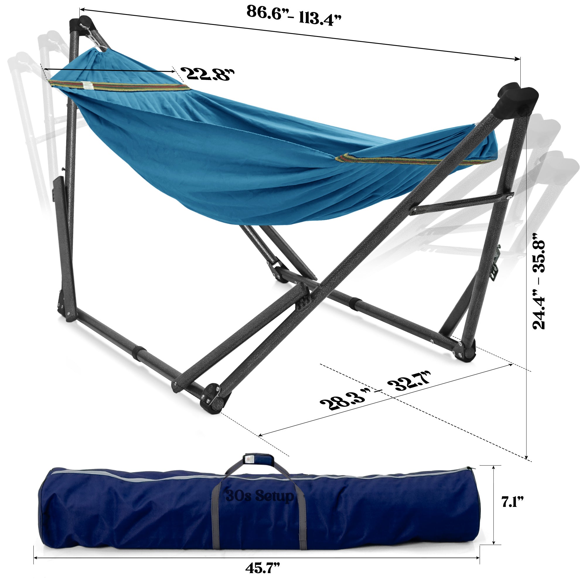 Tranquillo Uniki Canvas Hammock with Stand for Ultimate Relaxation