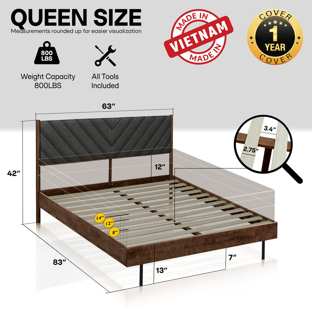 Astoria Solid Wood Bed Frame