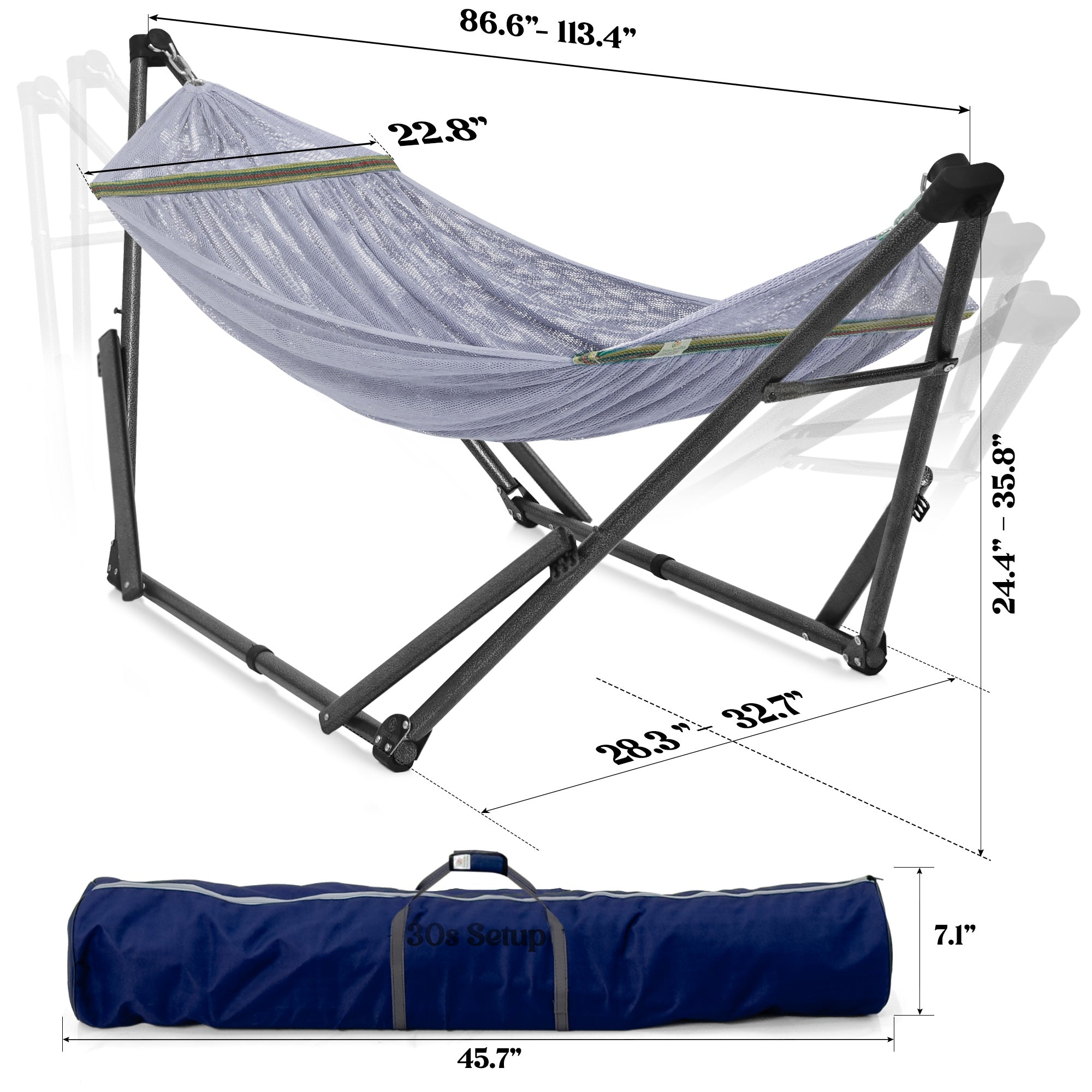 Tranquillo Uniki Collapsible Hammock Stand for Ultimate Relaxation