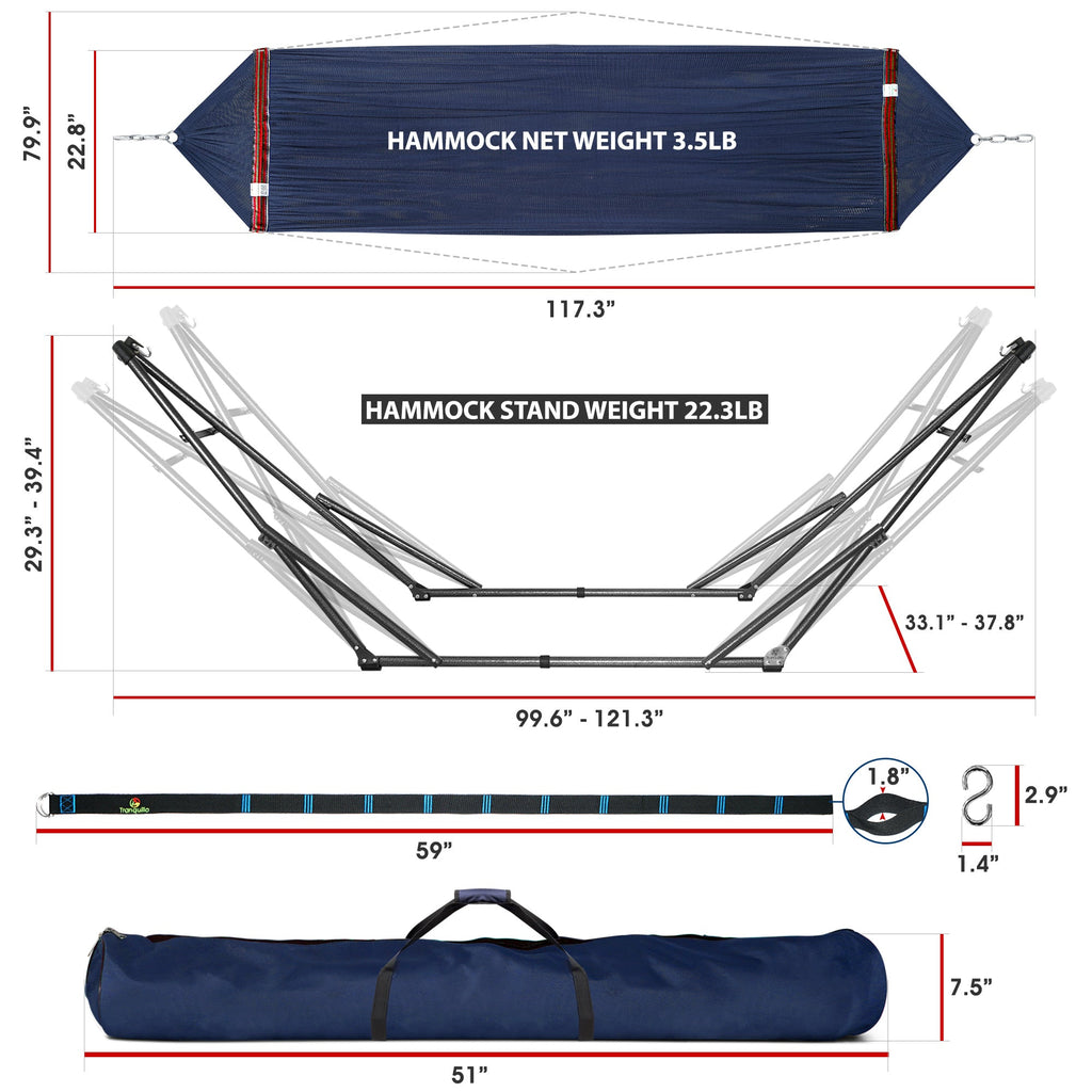 Tranquillo Comfort Set Original Hammock Stand for Ultimate Relaxation