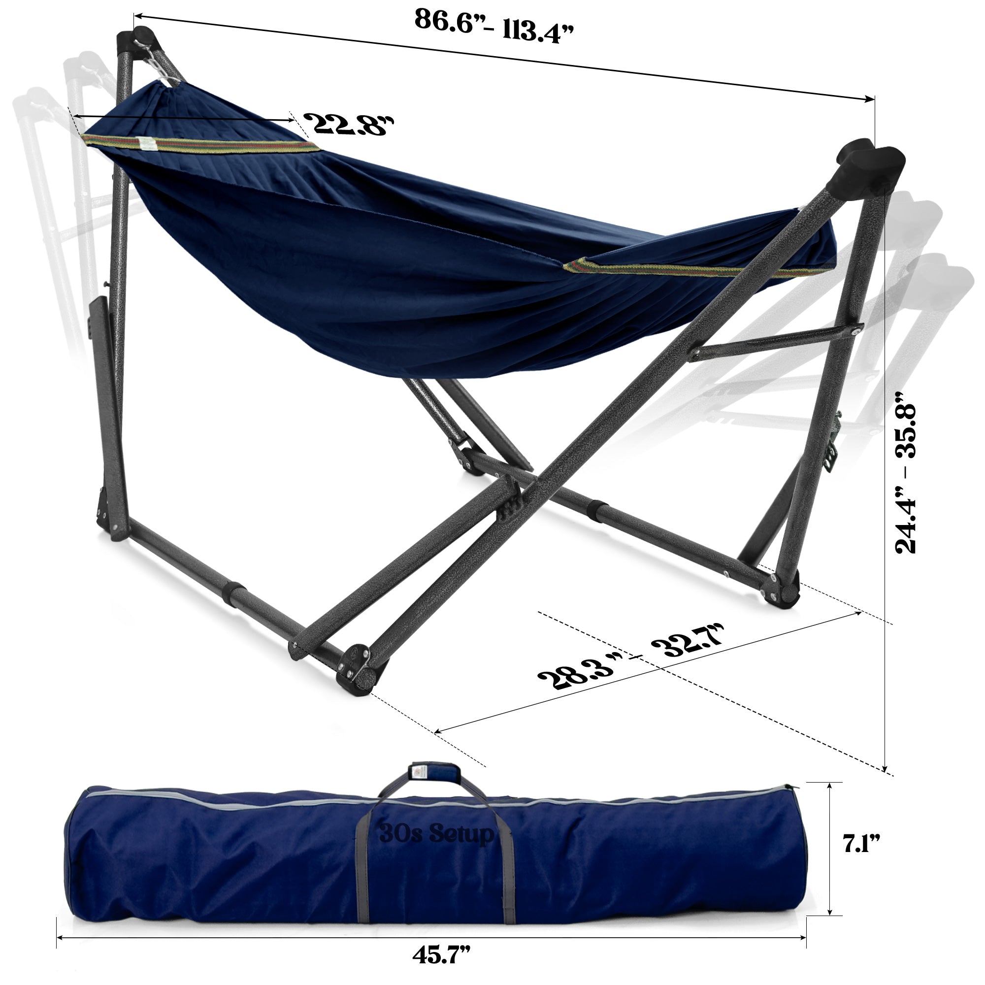 Tranquillo Uniki Canvas Hammock with Stand for Ultimate Relaxation