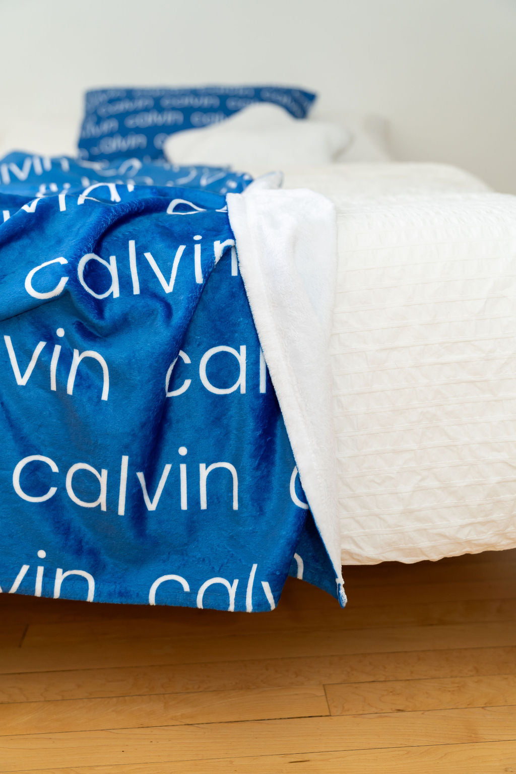 Blue Tones Personalized Minky Blanket