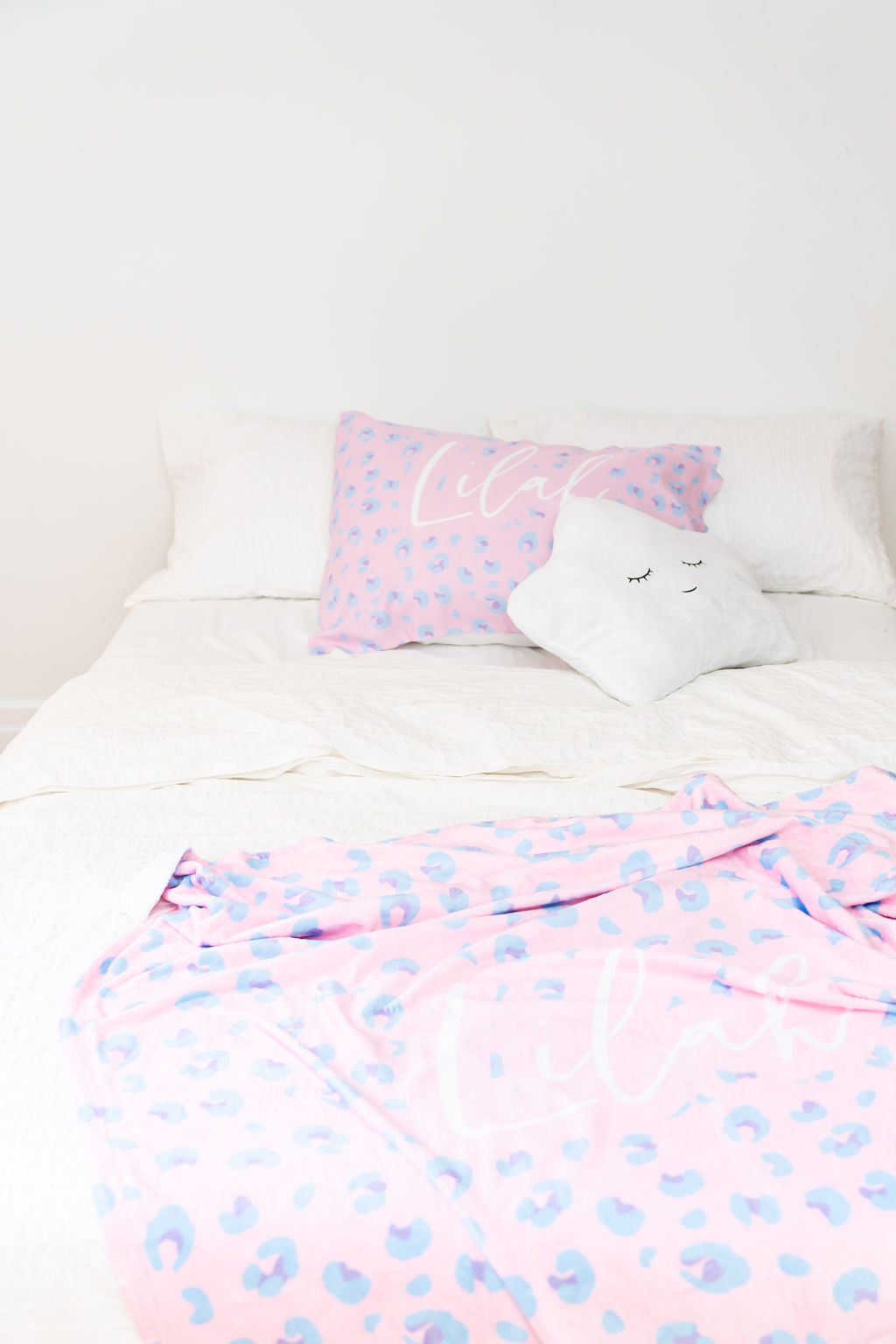 Lillian Leopard Personalized Minky Blanket