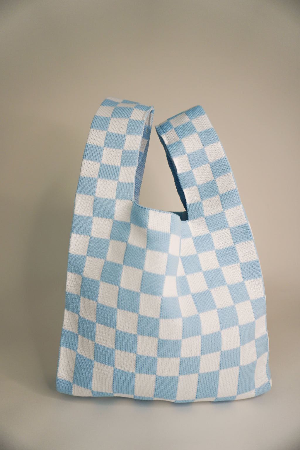 Classic Checkered Blue Handbag