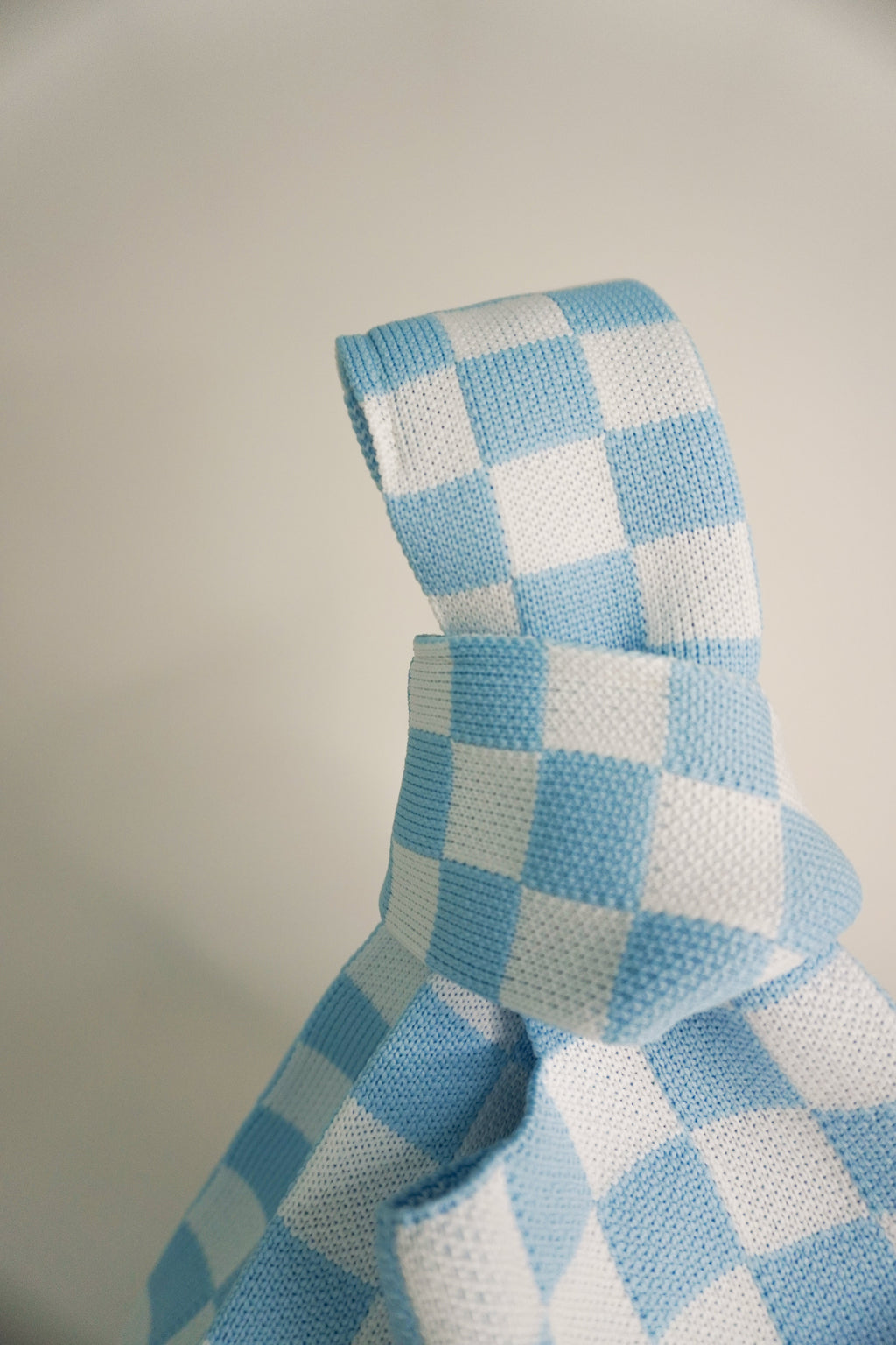 Classic Checkered Blue Handbag