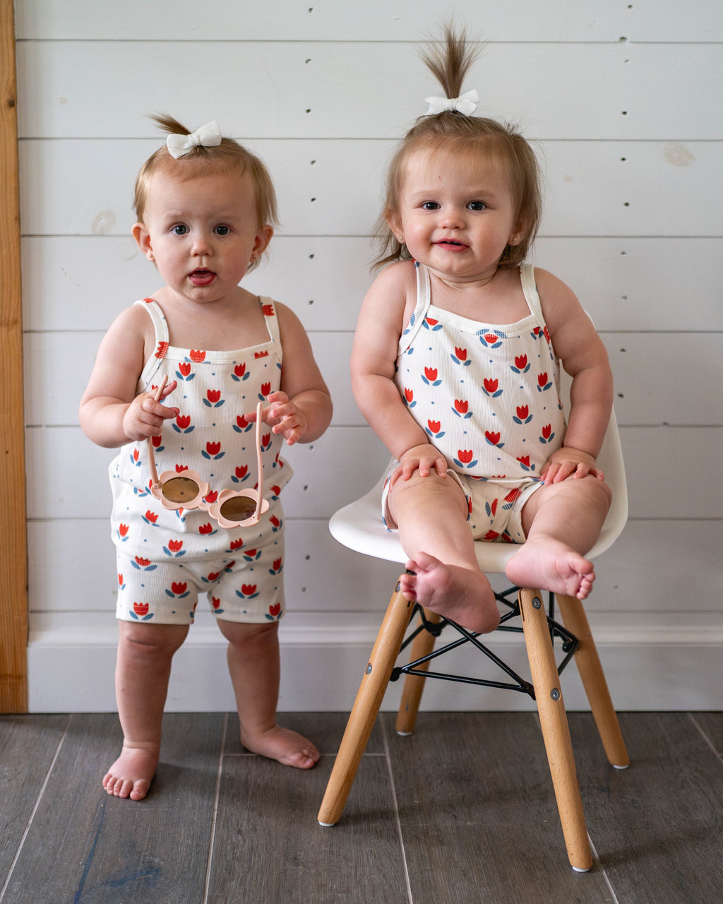 Red White & Blue Tulip Ribbed Bamboo 2pc Tank Set *Sizes 4T-6 left