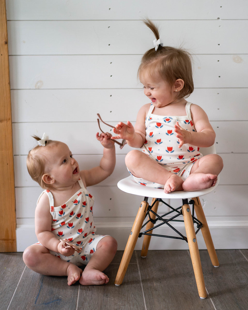 Red White & Blue Tulip Ribbed Bamboo 2pc Tank Set *Sizes 4T-6 left
