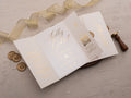 Luxury Ivory & Gold Acrylic Wedding Invitation with Wax Seal