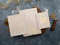 Ivory & Gold Acrylic Wedding Invitation with Floral Envelope