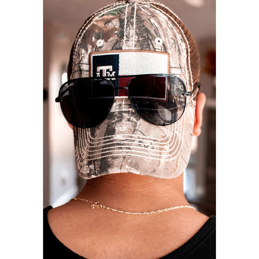 Black/Black - High Quality Unisex Aviator Sunglasses