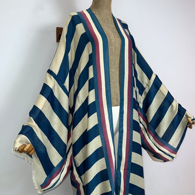 Timeless Chic Striped Kimono