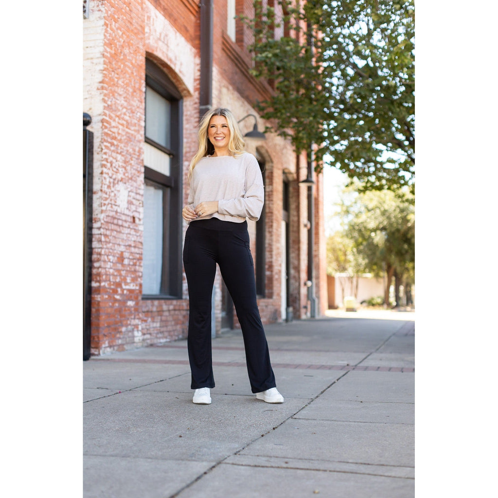 Vanessa - Black Bootcut Leggings