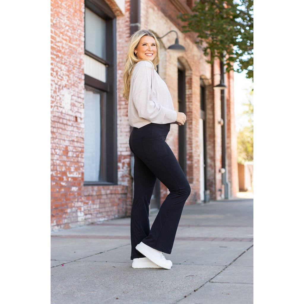 Vanessa - Black Bootcut Leggings