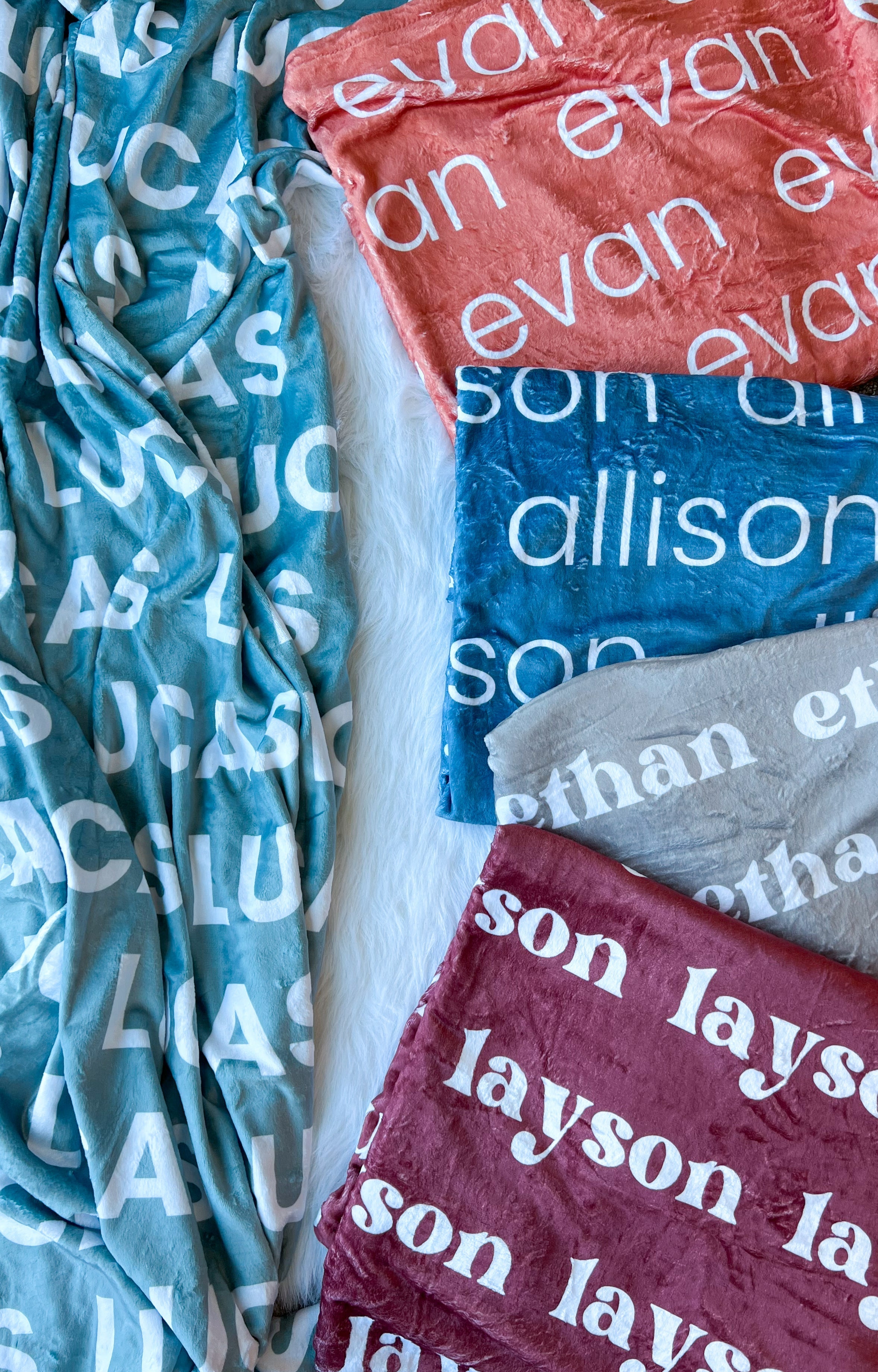 Earth Tones Personalized Minky Blanket