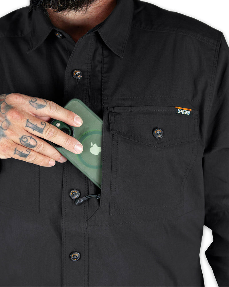 Echo Bravo LS Shirt - Vintage Black