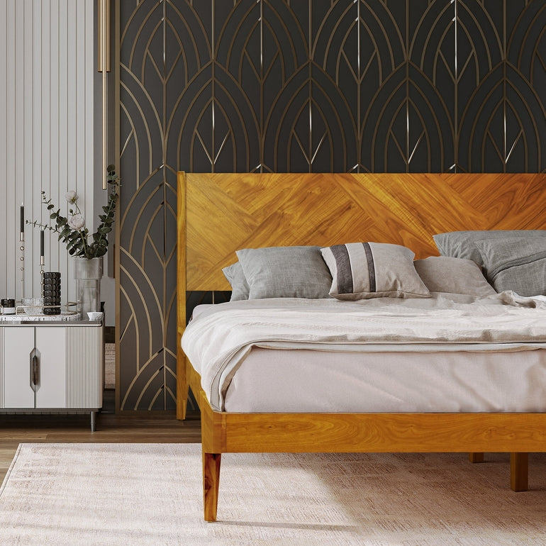 Gazelle Platform Bed Frame With Headboard