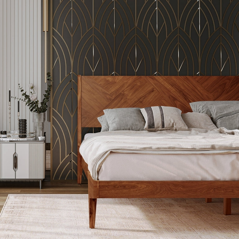Gazelle Platform Bed Frame With Headboard