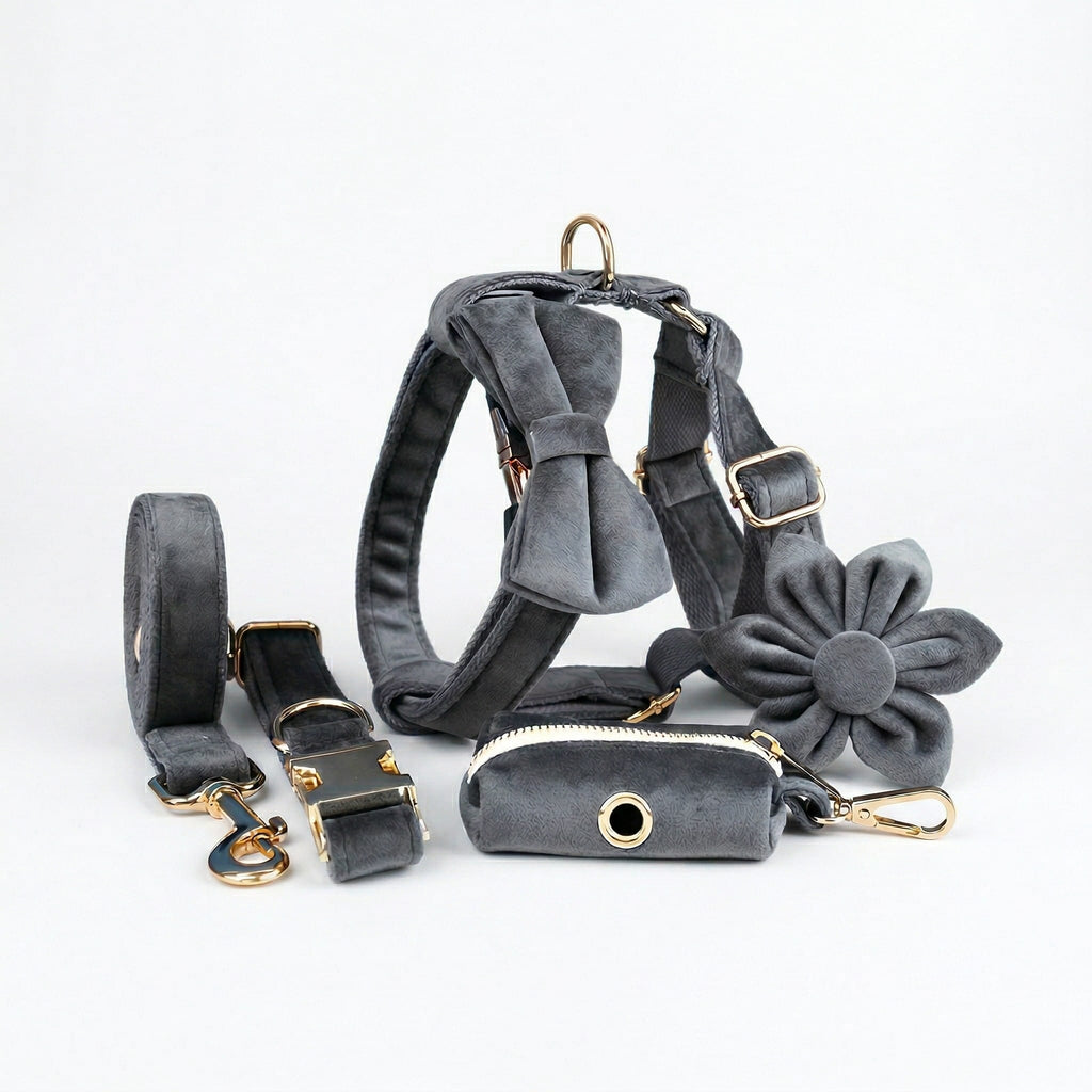 Dark Grey Velvet Set