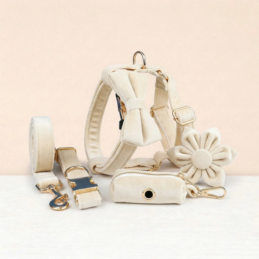 Milky White Velvet Set