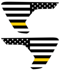 Thin Yellow Line Flag Vent Decals