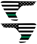 Thin Green Line Flag Vent Decals