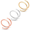 Spiral Nose Rings Double Hoop 20G