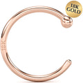 20G 5/16 Solid 18K Rose Gold Nose Hoop