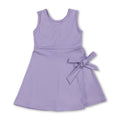 Lavender sleeveless bow kids girls athletic dresses