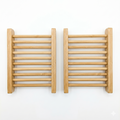 2-Pack Natural Bamboo Soap Bar Dish