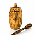 Olive Wood Honey Pot w/Honey Dipper