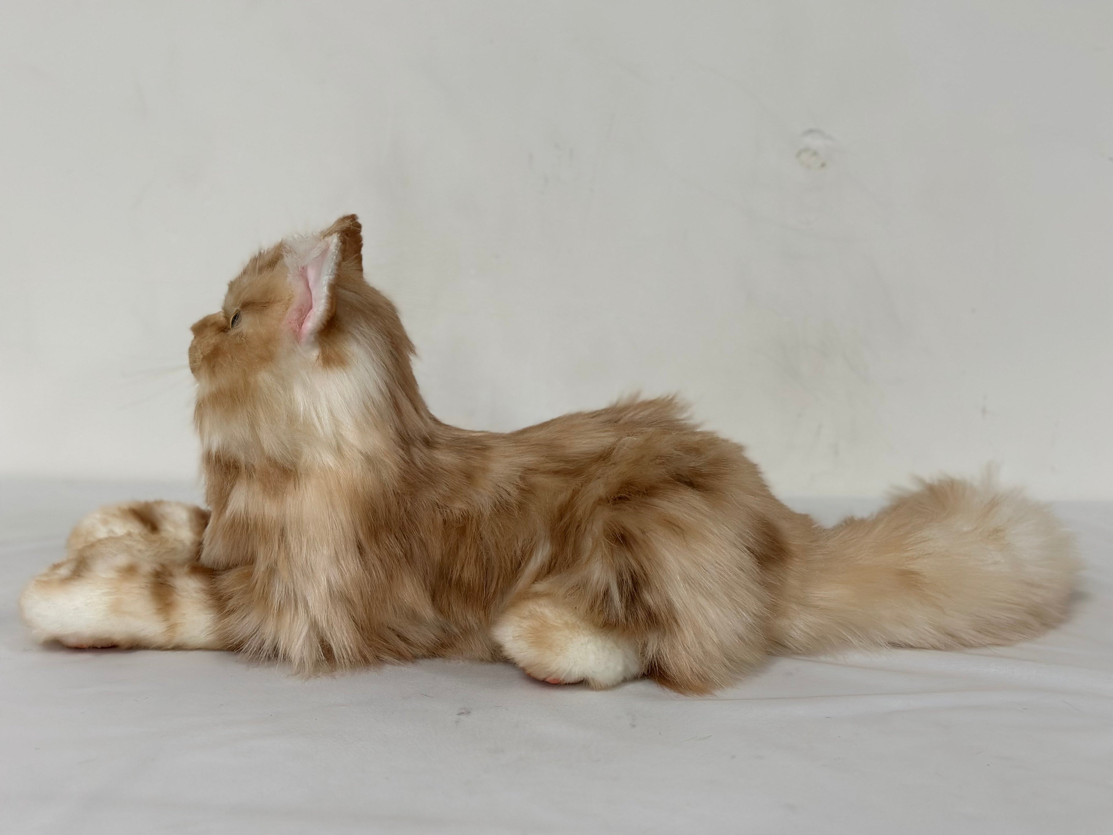 Plush Ginger Cat Longhair Weighted-Handmade Life-Size Companion & Pet Memorial