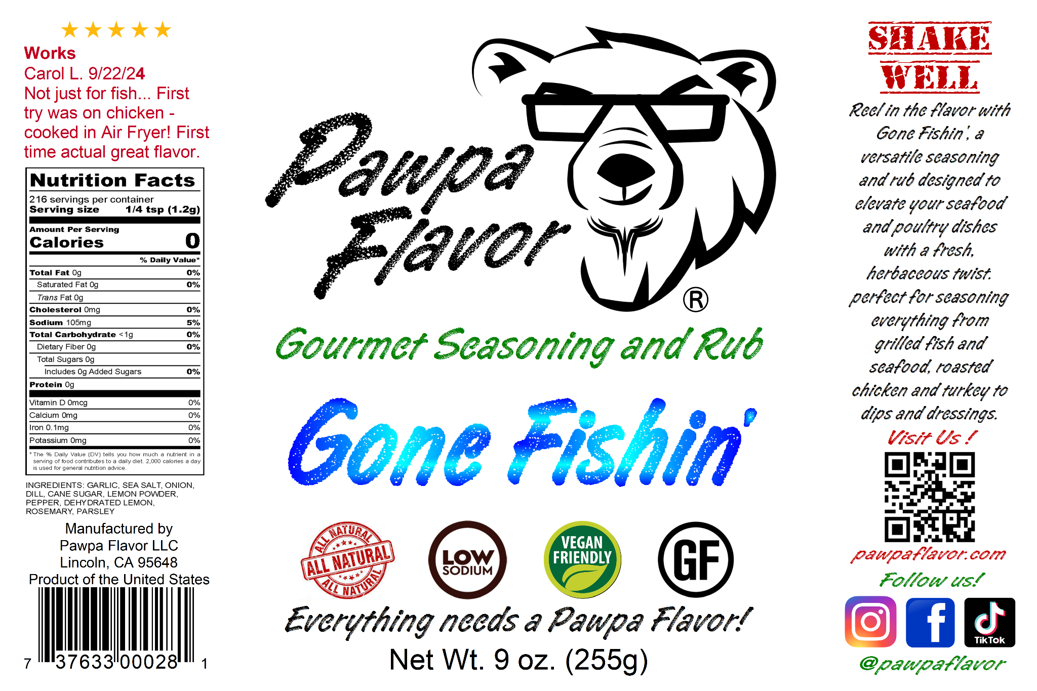 Pawpa Flavor Gone Fishin'